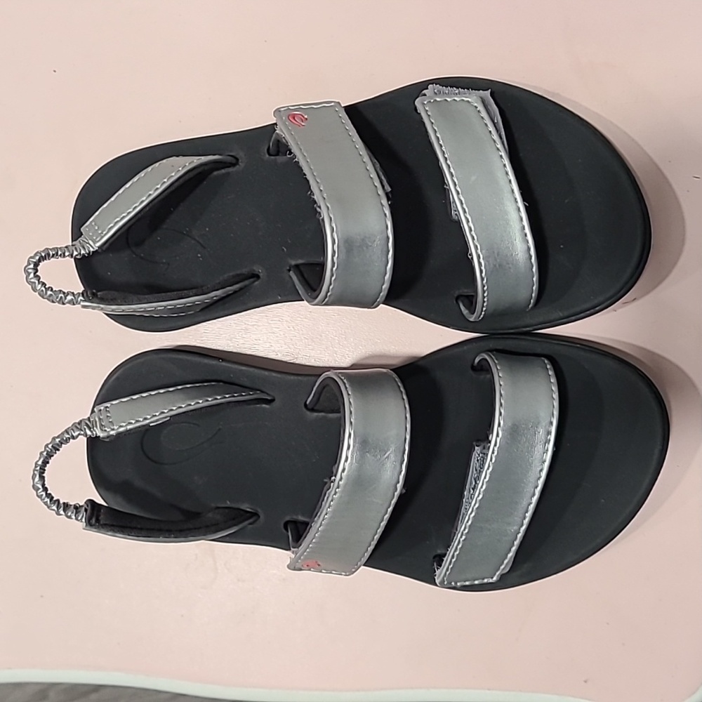 Black and silver Sandals